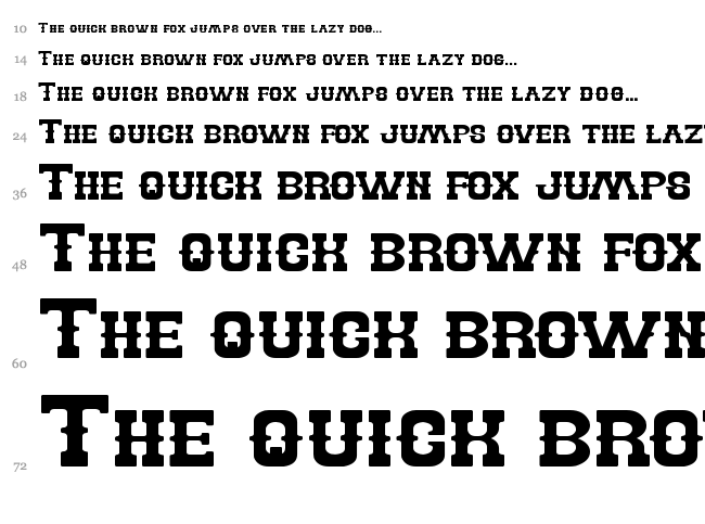 Billy The Kid font waterfall